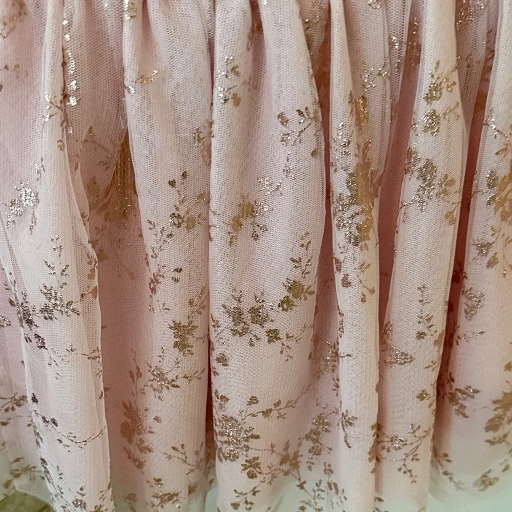 The Children's Place Pink Sparkle Dress. 5T. Hardly wore. Pink and gold